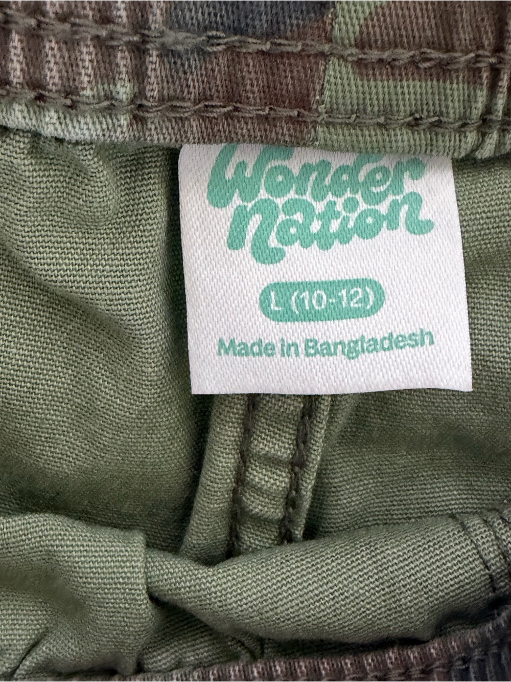 Kids Camo Cargo Pants Drawstring Waist - Picture 2 of 2